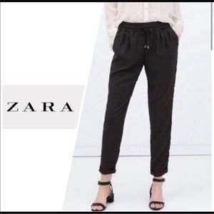 Zara Basics Drawstring Trouser pants joggers S